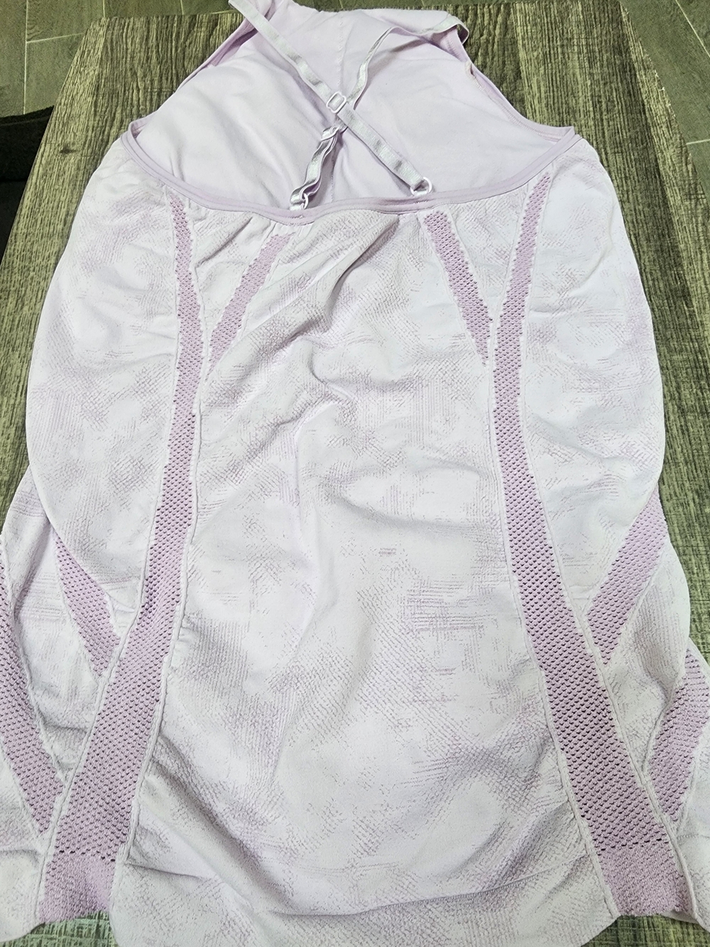 Athleta Light Lavender Sports Top With Built In Sports Bra Size Large